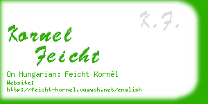 kornel feicht business card